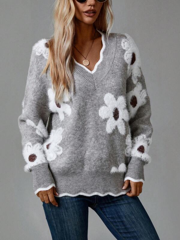Suzan | Elegant floral sweater