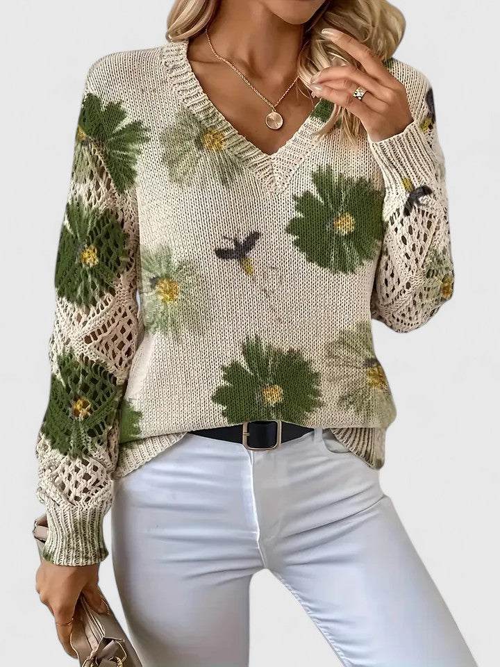 Vivi | Elegant jumper with floral design
