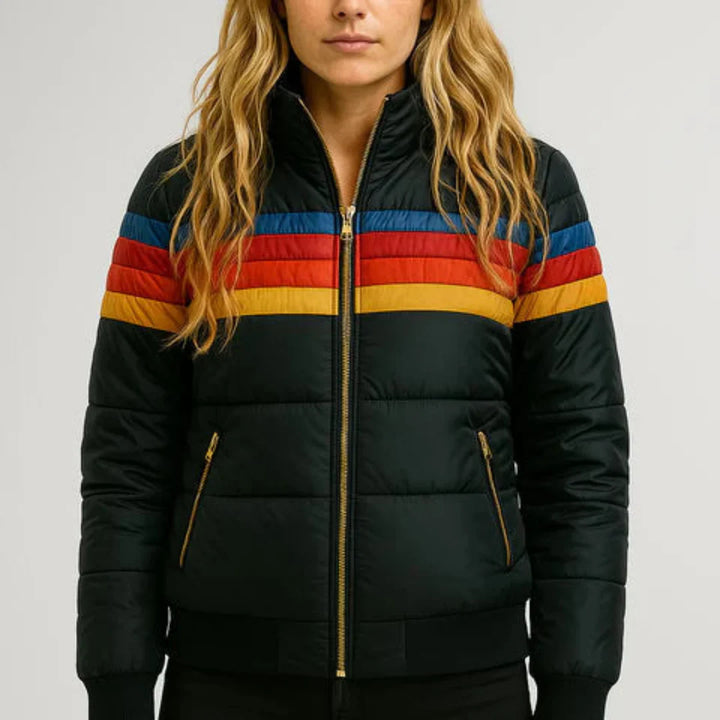 Moira | Women’s Retro Striped Puffer Jacket