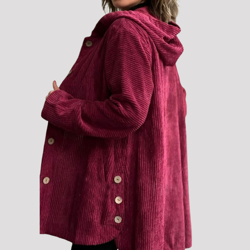 Marianne | Autumn Velvet Jacket with Hood