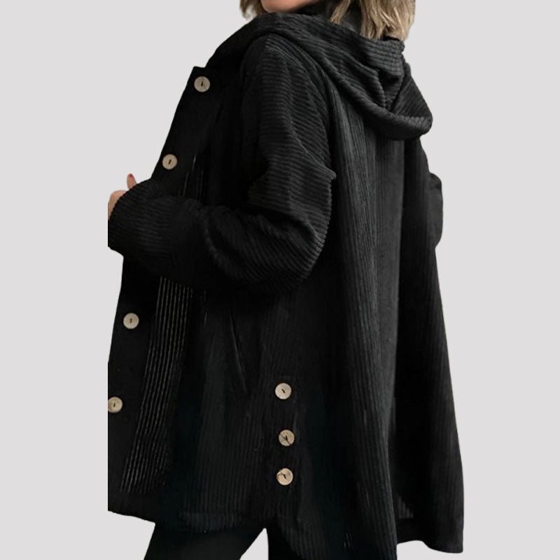 Marianne | Autumn Velvet Jacket with Hood