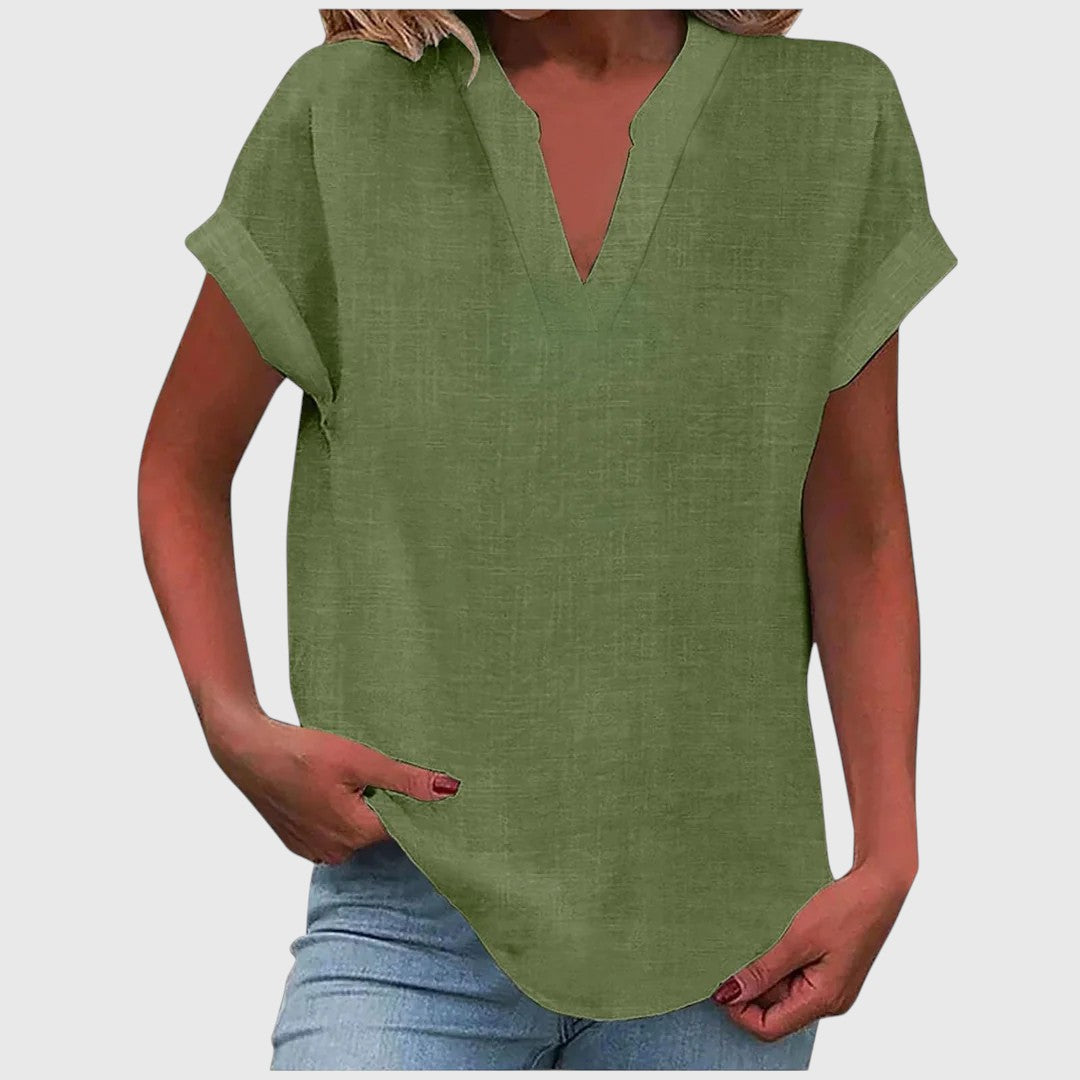 Dee - Relaxed V-Neck Blouse