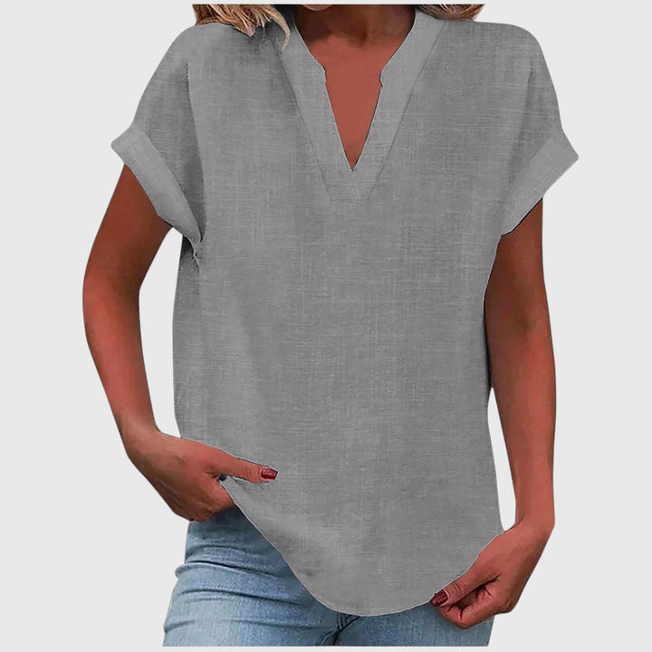 Dee - Relaxed V-Neck Blouse
