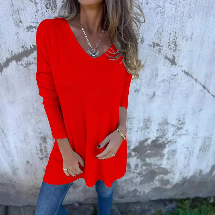 Lynn | Relaxed V-neck knit tunic