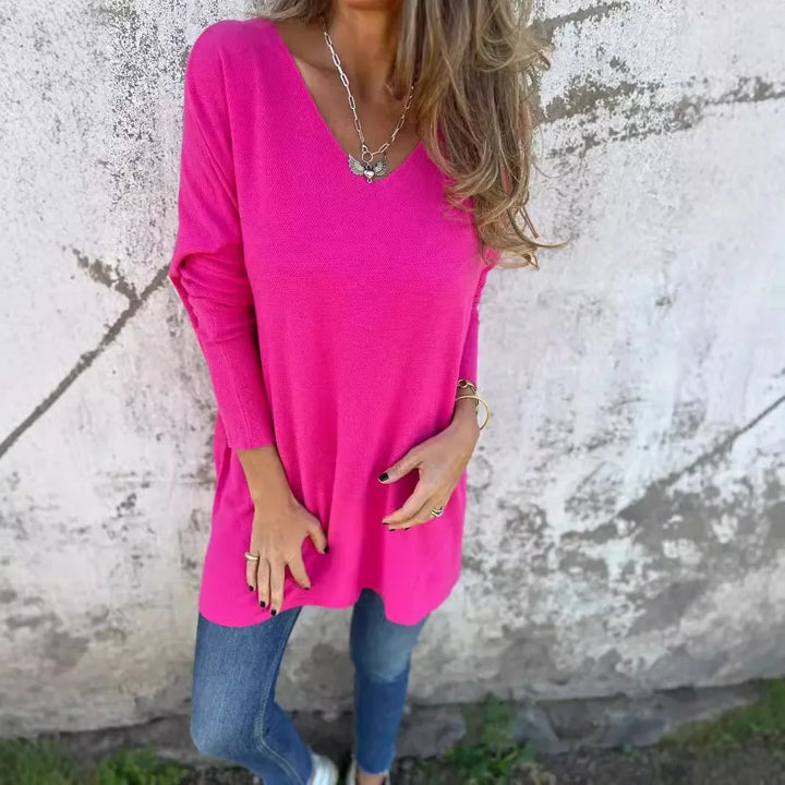 Lynn | Relaxed V-neck knit tunic