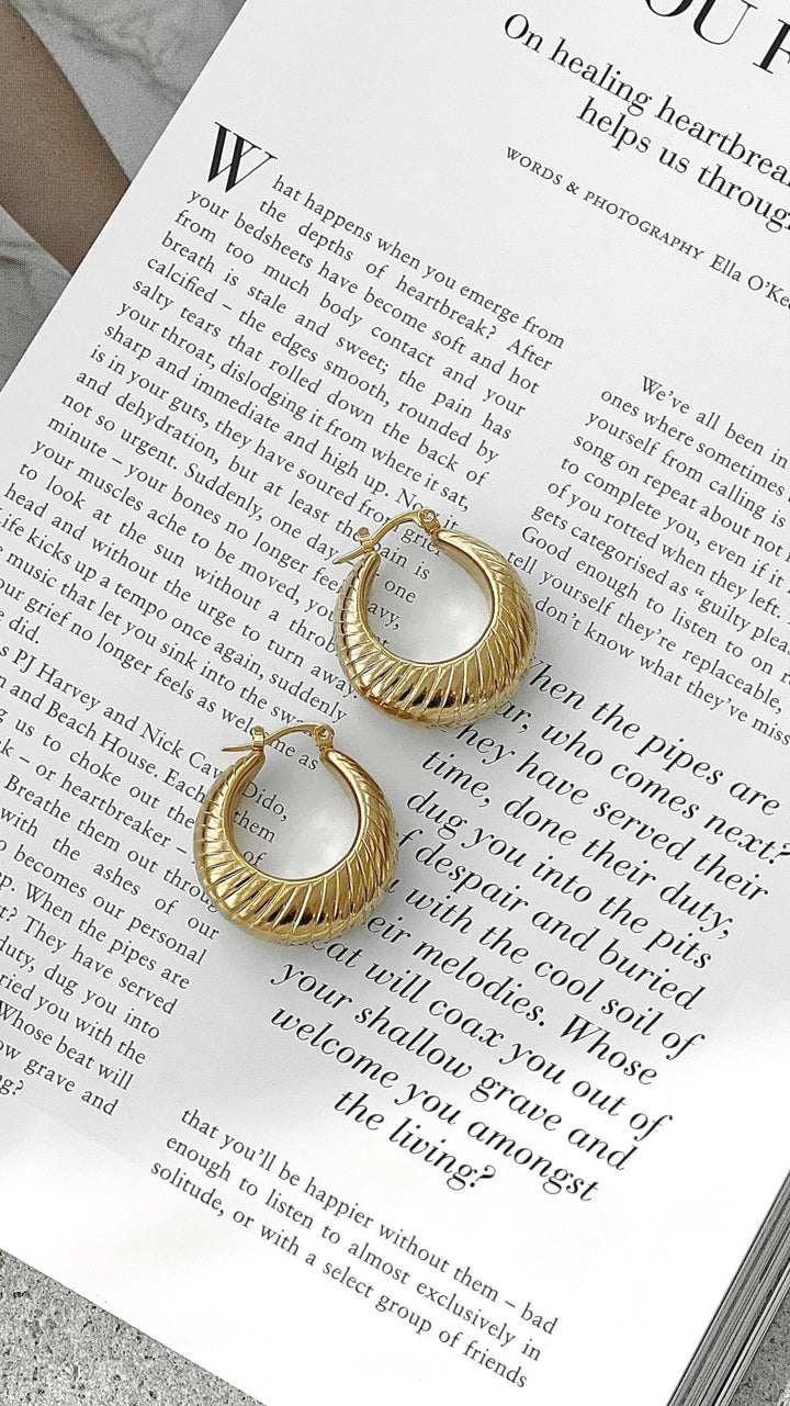 Sloane | Gold-Plated Hoop Earrings