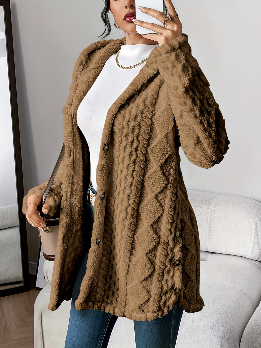 Ivy | Plush Hooded Cardigan