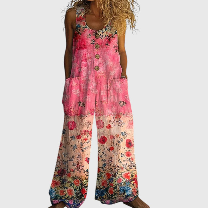 Lizzie - Vintage Floral Patchwork Jumpsuit