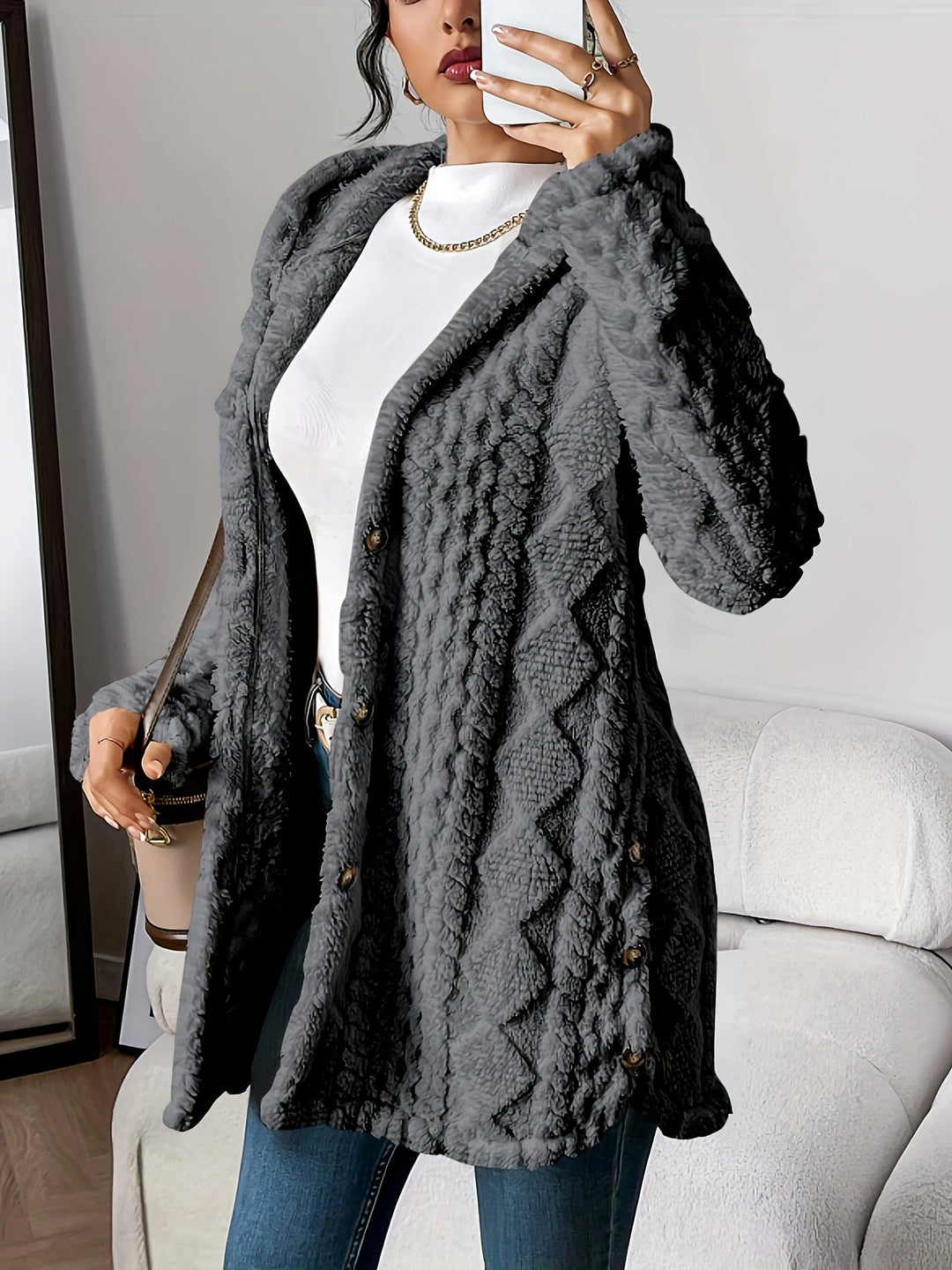 Ivy | Plush Hooded Cardigan