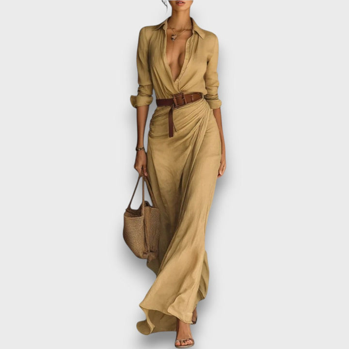 Tina | Wrap Dress with Belt at the Waist