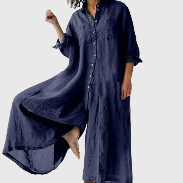 Roz – Oversized Button-Down Jumpsuit