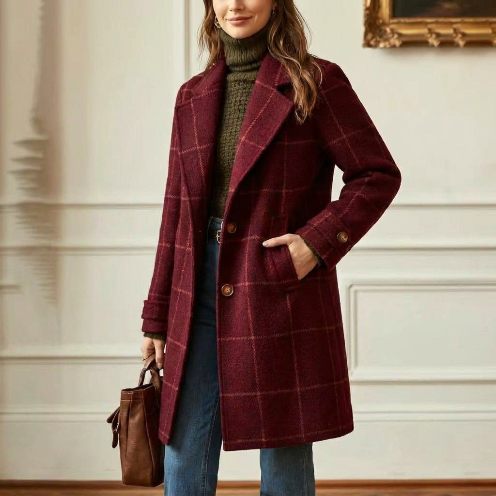 Amanda | Cambridge Wool Check Coat
