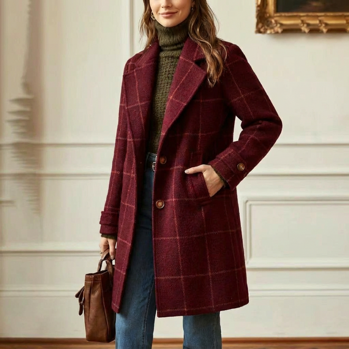 Amanda | Cambridge Wool Check Coat