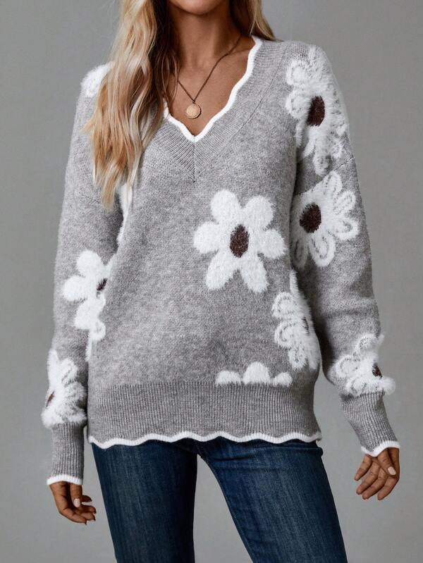 Suzan | Elegant floral sweater