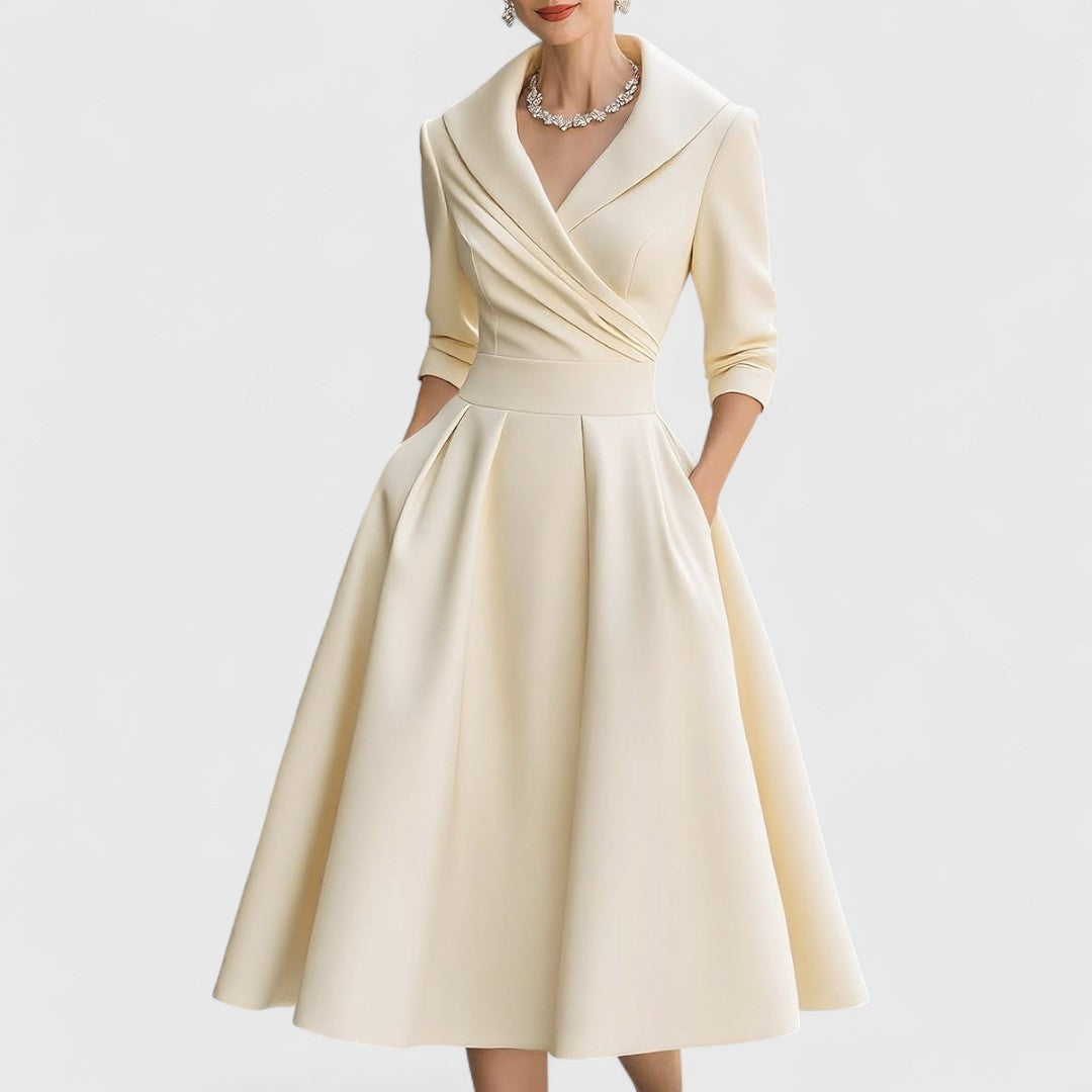 Michelle | Elegant Midi Holiday Dress
