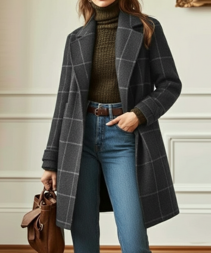 Amanda | Cambridge Wool Check Coat