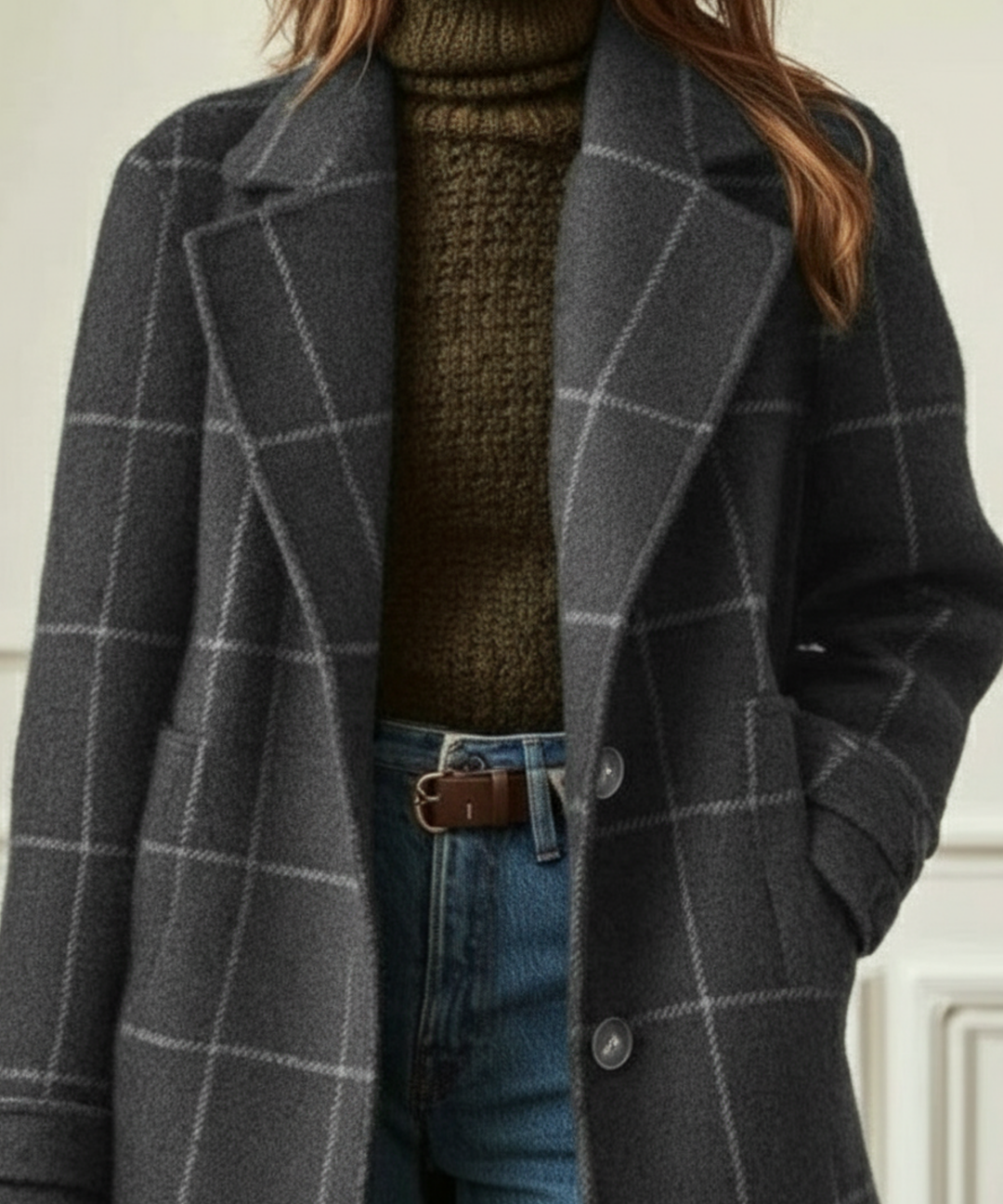 Amanda | Cambridge Wool Check Coat