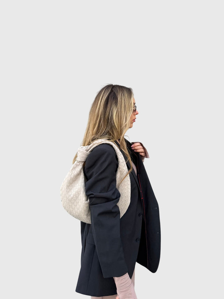 Celeste | Knotted Braided Medium Suede Bag