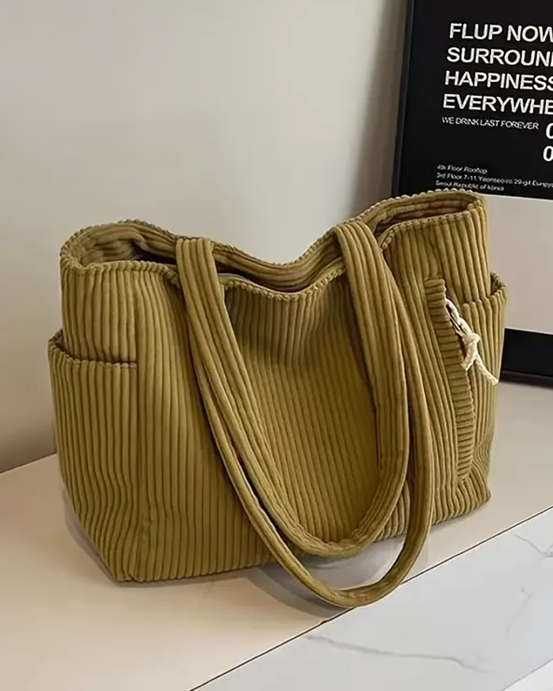 Sally | Ribbed Tote Bag