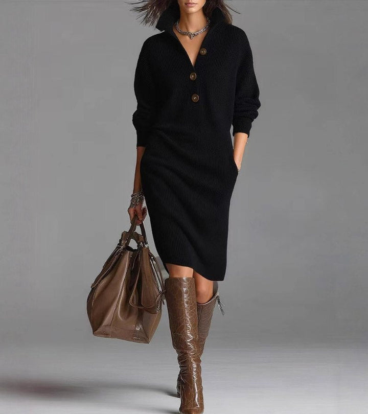 Jessica | Elegant Winter Dress with Buttons