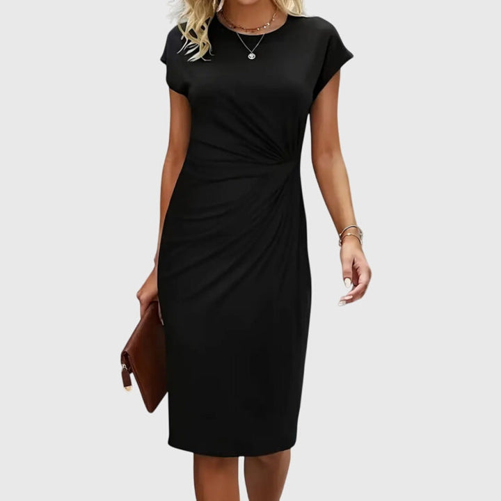 Anouk - Short sleeve formal midi dress for women
