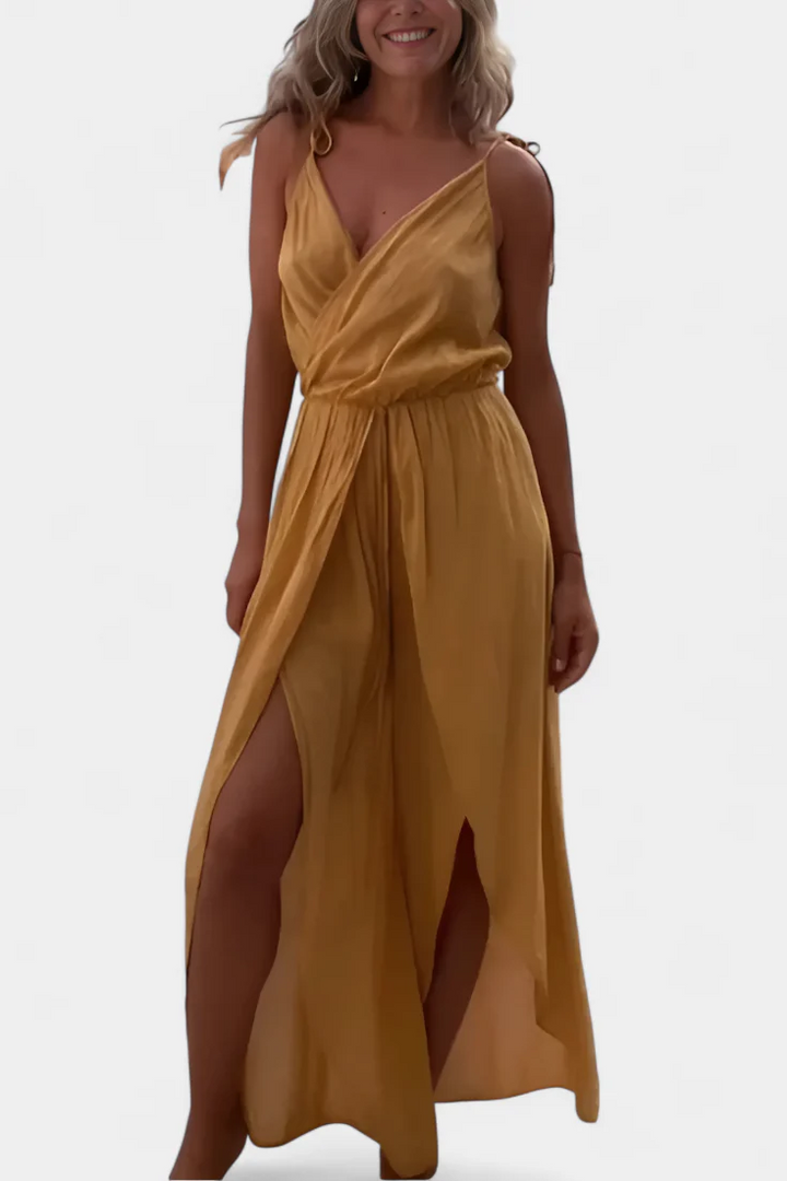 Lizzie - Washed Cotton Jumpsuit with Side Slits