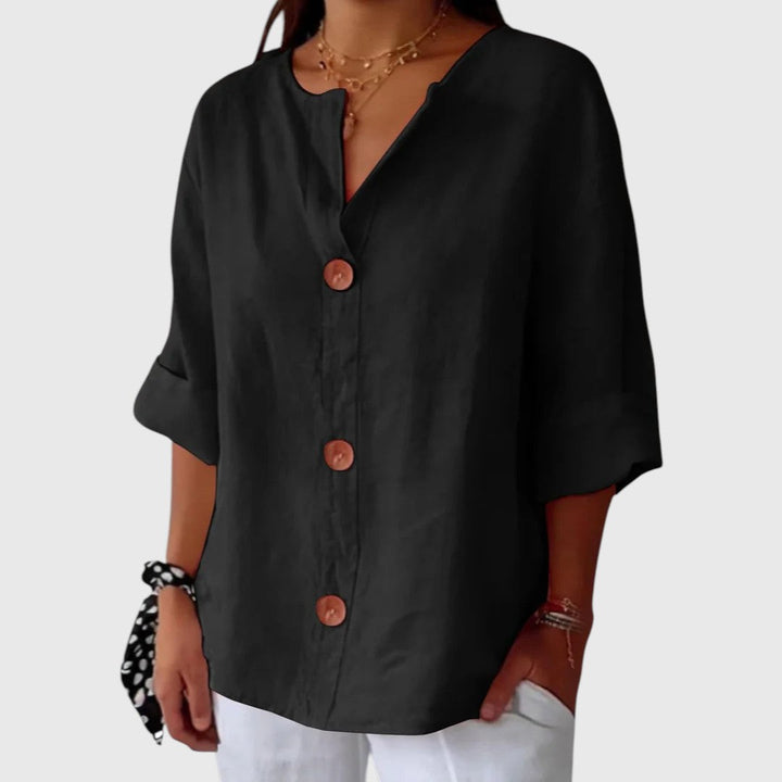 Reza - Casual Textured Blouse