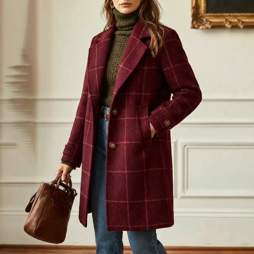 Amanda | Cambridge Wool Check Coat