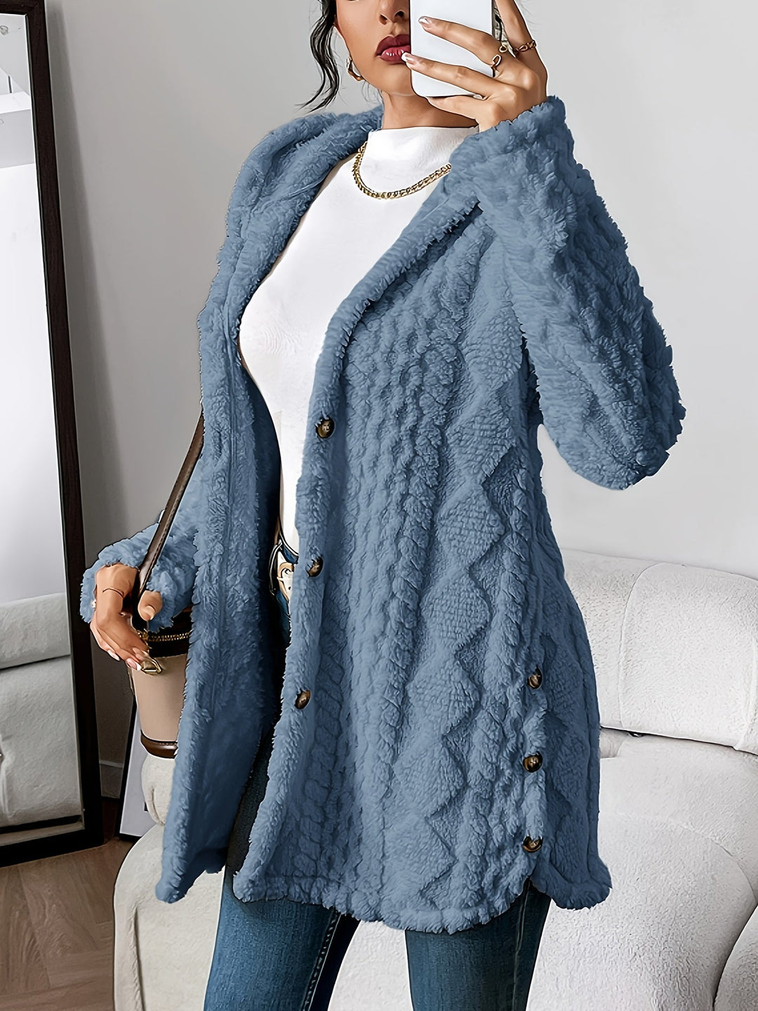 Ivy | Plush Hooded Cardigan