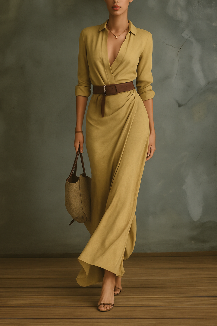 Tina | Wrap Dress with Belt at the Waist