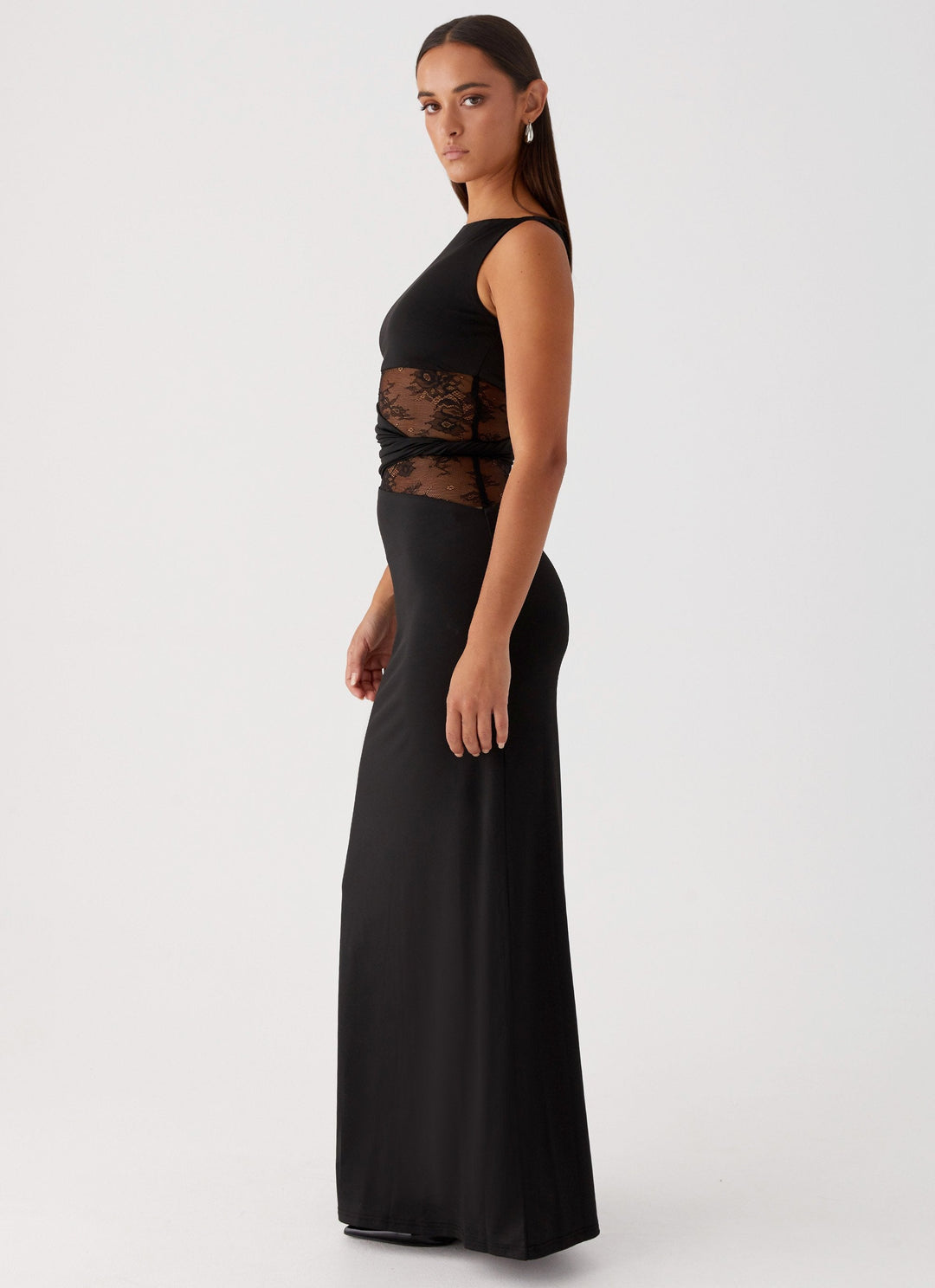 Leni | Black dress with Subtle Cutouts and Lacing