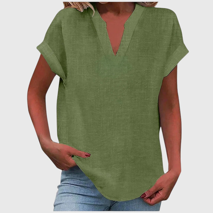 Dee - Relaxed V-Neck Blouse