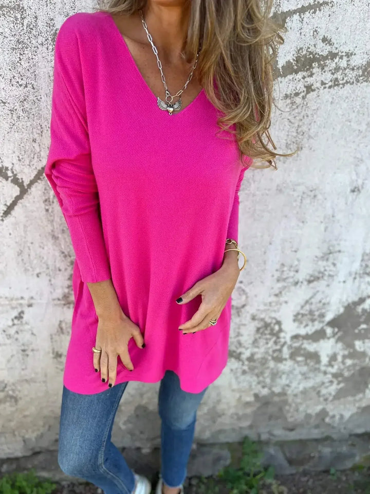 Lynn | Relaxed V-neck knit tunic
