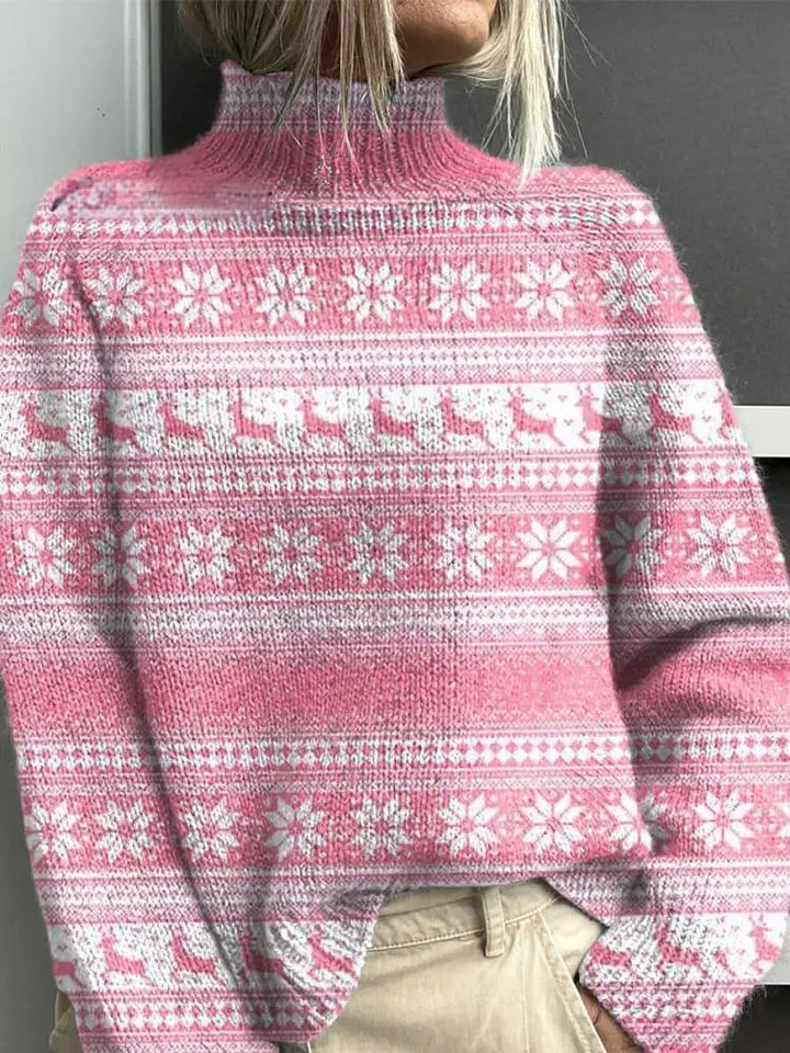 Anna | WARM FLORAL TURTLENECK