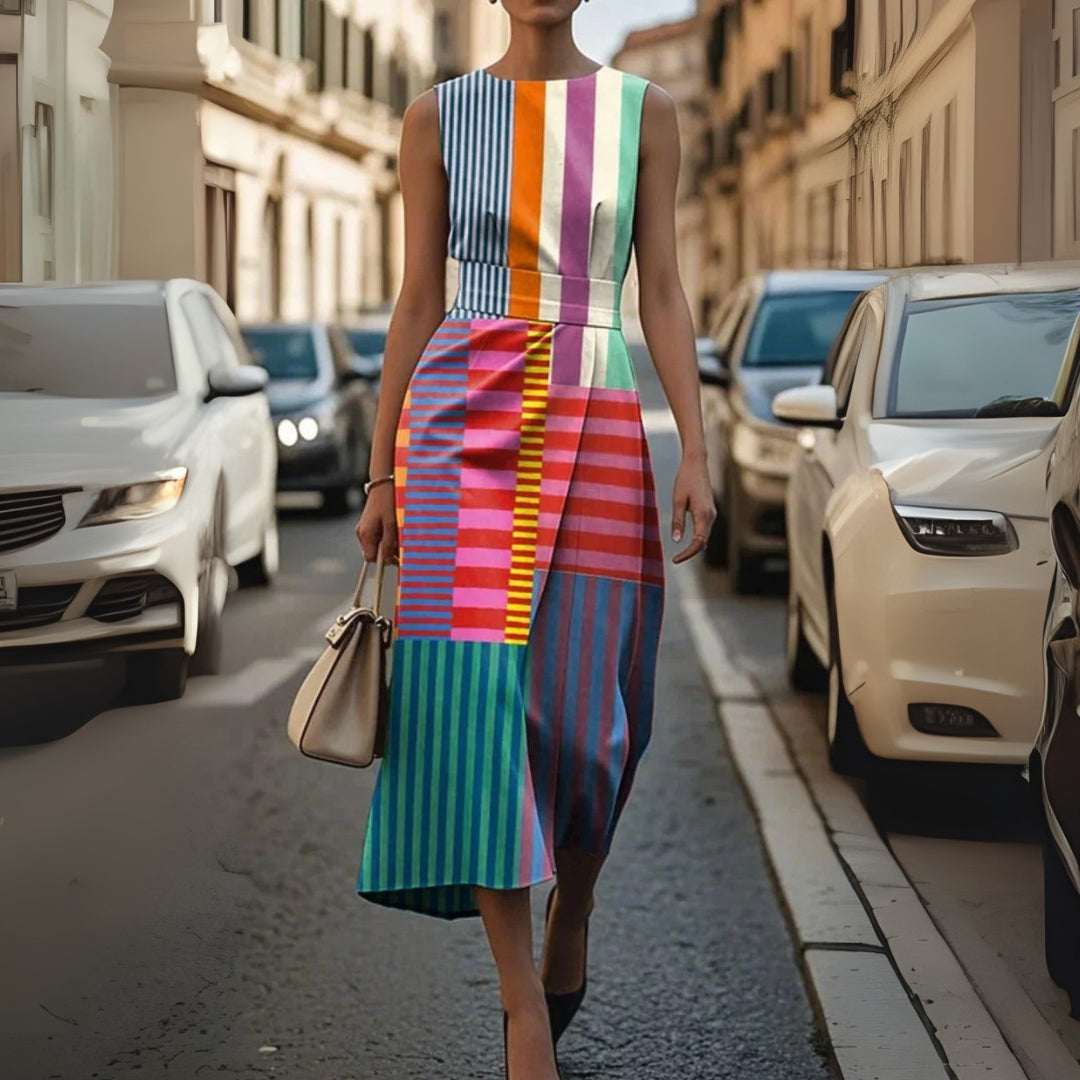 Celine - Printed Sleeveless Dress