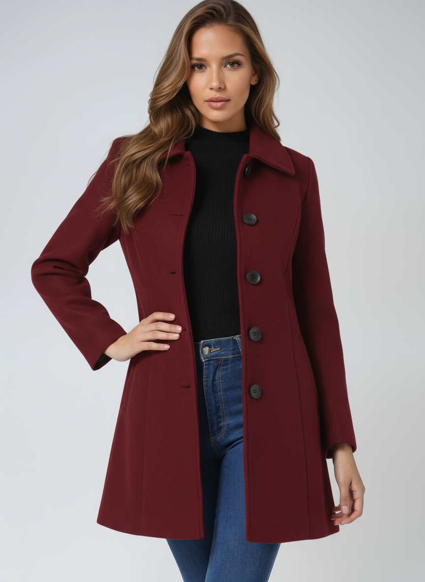 Sylvia | Single Breasted Winter Trench Coat