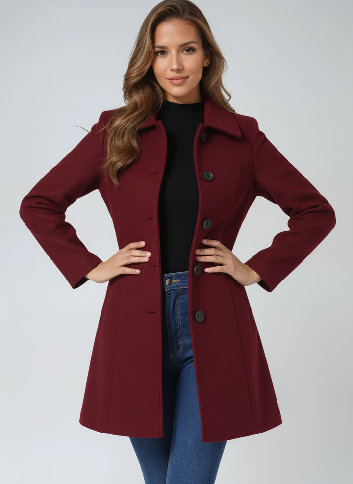 Sylvia | Single Breasted Winter Trench Coat