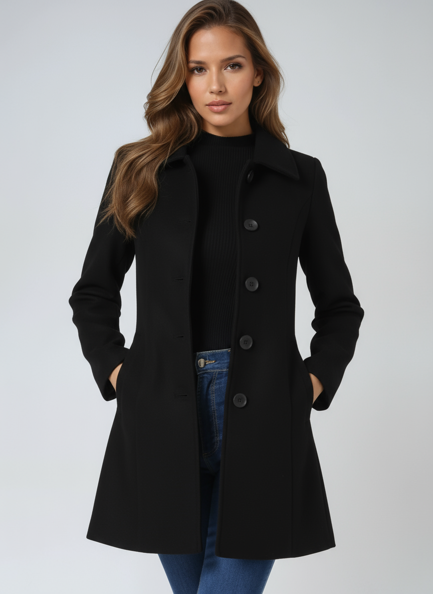 Sylvia | Single Breasted Winter Trench Coat