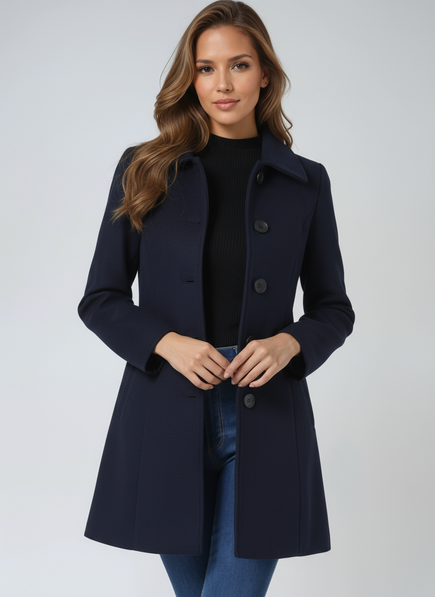 Sylvia | Single Breasted Winter Trench Coat