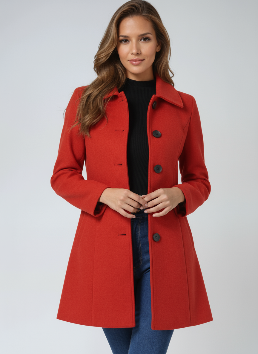 Sylvia | Single Breasted Winter Trench Coat