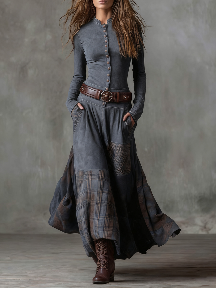 Julia | Vintage Suede Dress