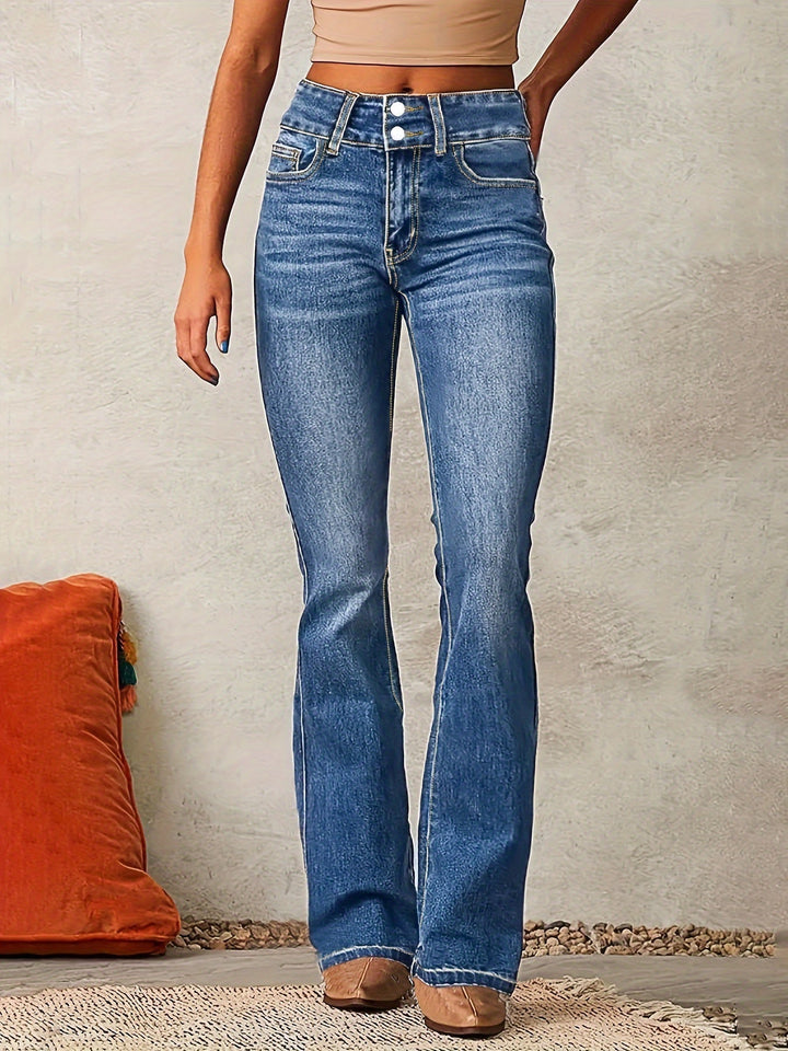 Pauline | Trendy High-Waisted Flared Jeans
