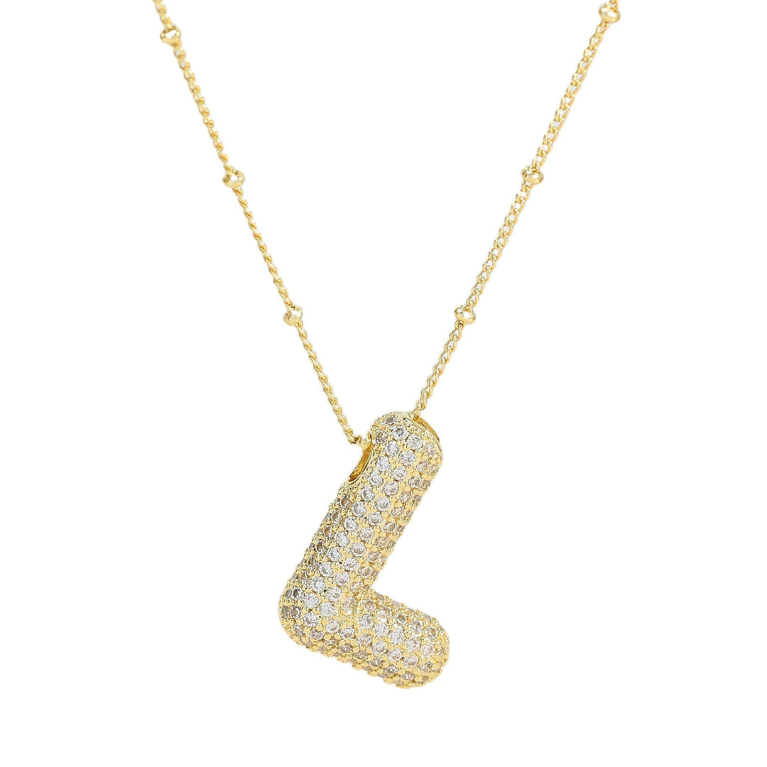 Savannah | Diamond Bubble Letter Necklace
