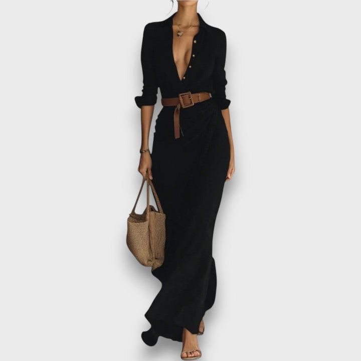 Tina | Wrap Dress with Belt at the Waist