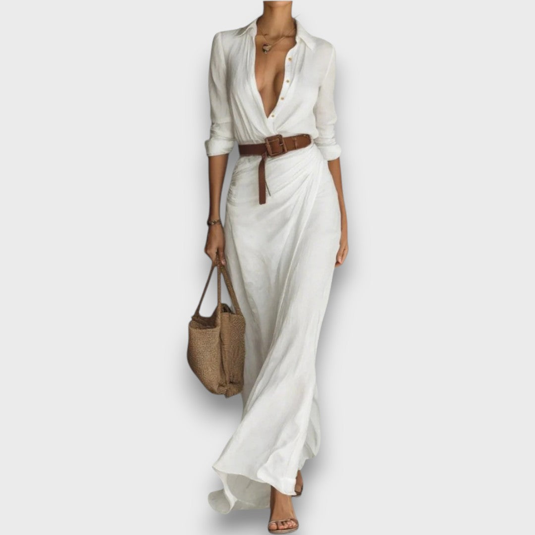 Tina | Wrap Dress with Belt at the Waist