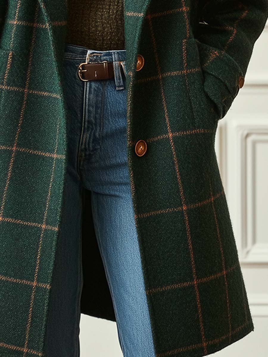 Amanda | Cambridge Wool Check Coat