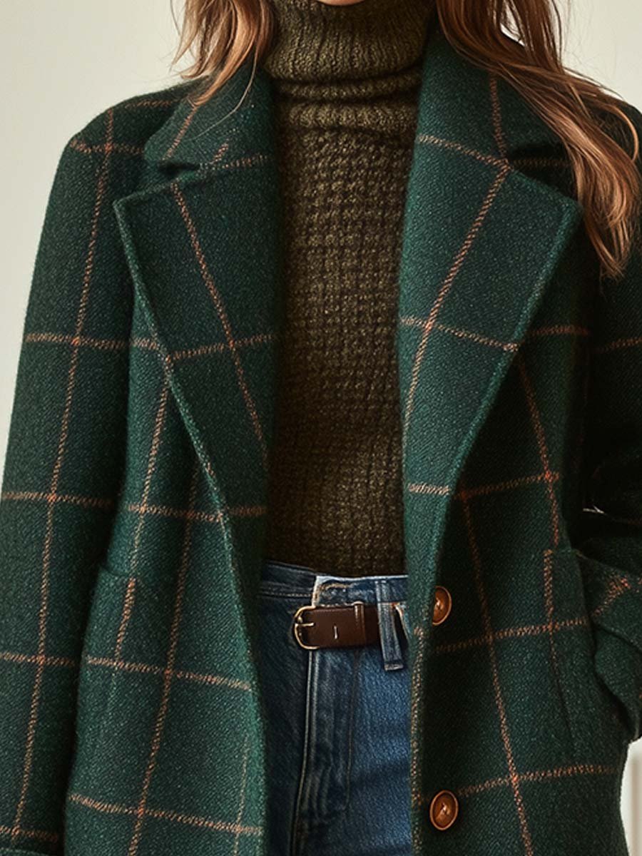 Amanda | Cambridge Wool Check Coat